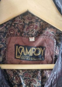 Vintage cropped Leather Biker Jacket