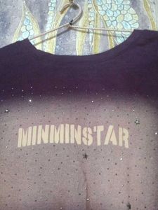 Sparkly Purple T-Shirt with Unique Print