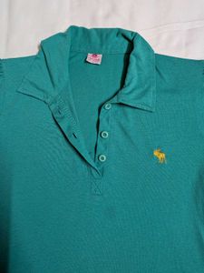 Teal Polo T-Shirt with Logo