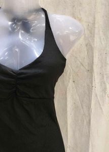 black halter neck bodycon