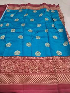 Beautiful Red Floral Saree