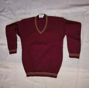 Maroon V-Neck Sweater for Boys