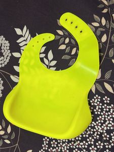 Yellow Silicone Baby Bib
