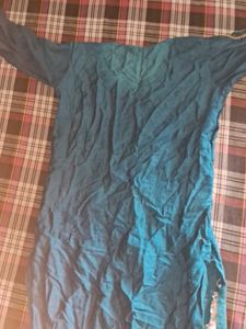 Teal Embroidered Kurta
