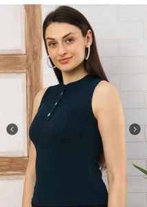 collar crepe top