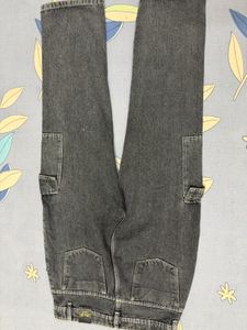 Dark Wash Cargo Jeans