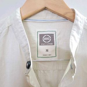Men's Beige Bandhgala Kurta Shirt