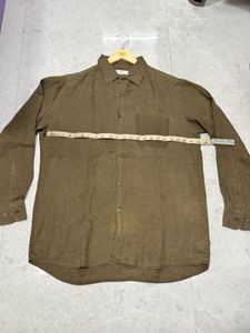 Uniqlo Men's Olive Linen Shirt