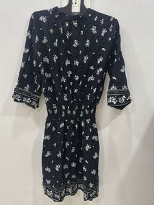 Chic Black Floral Mini Dress