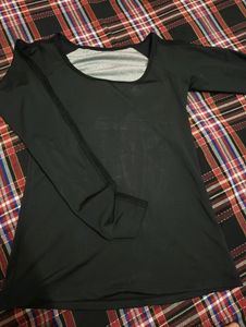 Full Sleeves Sports T-shirt With Bra Attached