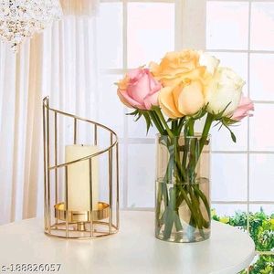 Gold Pillar Flower Vase