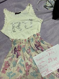 Cute Care Bear Tank Top &amp; Shorts Set32-34