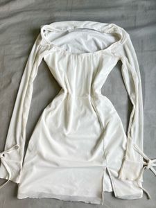 Sheer Sleeve slit Mini Dress XS, worn only once