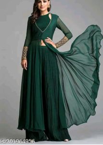 green kurti set