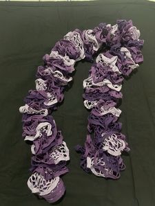 Purple Ruffle Scarf