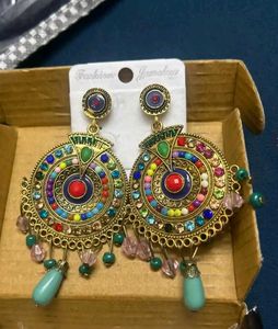 Bohemian Beaded Statement Earrings