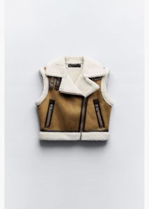 double faced cropped waistcoat