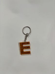 Glitter Letter "E" Keychain