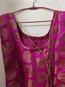 Pink &amp; Gold Ethnic Kurta