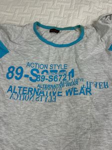Comfortable Grey and Blue Pajama Set