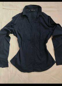 Classic Navy Blue Button-Up Shirt