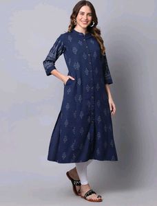 Stylish Blue Printed Kurta