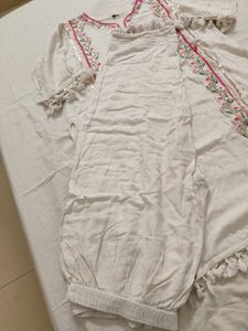 Embroidered Kurta with Tassels