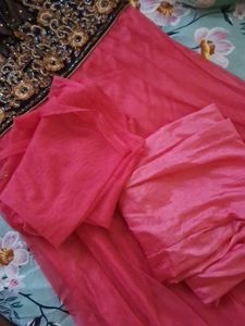 Beautiful Pink and Black Ethnic Gown