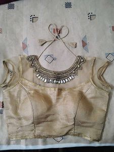Elegant gold colour blouse 🥻