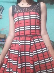 Chic Plaid Skater Dress