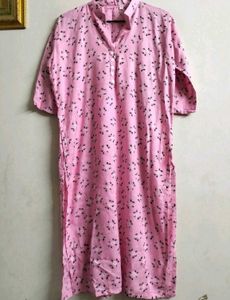 Pink Floral Print Kurta