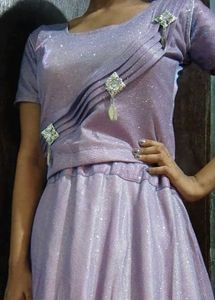 Sparkly Lavender Lehenga Choli Set