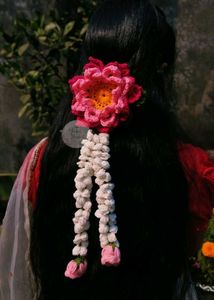 Handmade Crochet Flower Hair Clip
