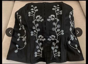 Embellished Black Corset Top