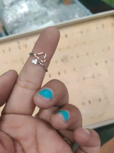 Dual Tone Silver Toe Ring