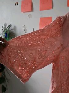 Chic Pink Eyelet Square Neck Top