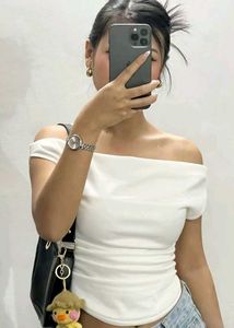 Chic White Off-Shoulder Top