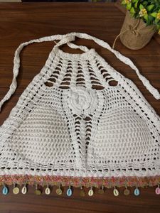 Boho Crochet Halter Neck Crop Top