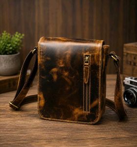 Vintage Leather Crossbody Bag