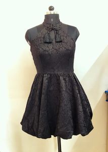 Elegant Black Floral Dress