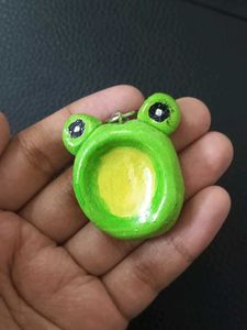Cute Frog worry stone  Keychain Charm