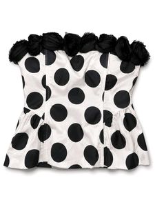 vintage Polka Dot Corset Top