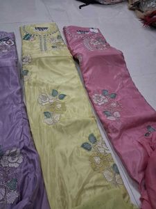 Embroidered Silk Kurta Sets - Multiple Colors