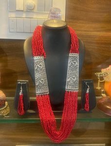 Boho Tribal Necklace With Earrings