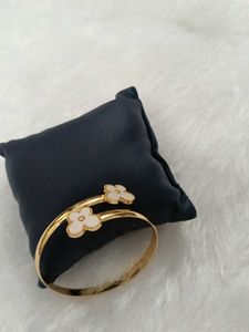 Elegant Clover Bangle Bracelet