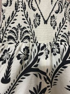 Boho Black &amp; White Tropical Dress