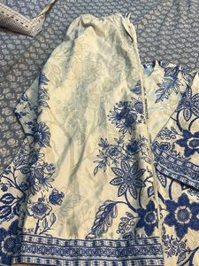 Elegant Blue Floral Kurta