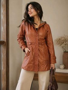 Stylish Brown Faux Leather Jacket