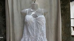 I. Embroidered White Camisole Top