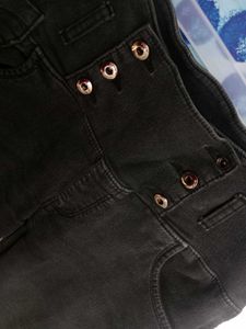 High Waisted Black Denim Jeans